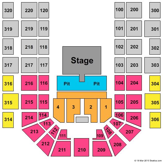 Mayo Clinic Health System Event Center Half House and Pit Seating Chart